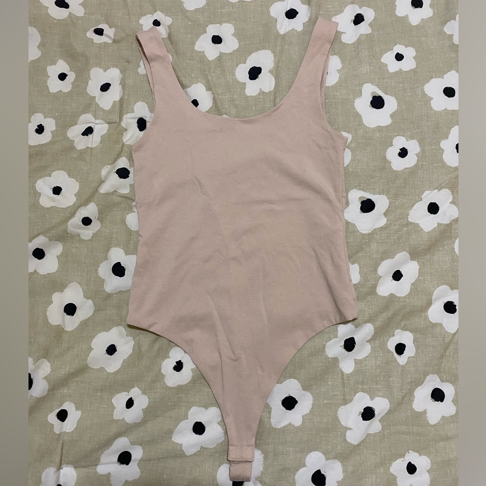 Banana Republic double lined pale peach bodysuit - sz XS